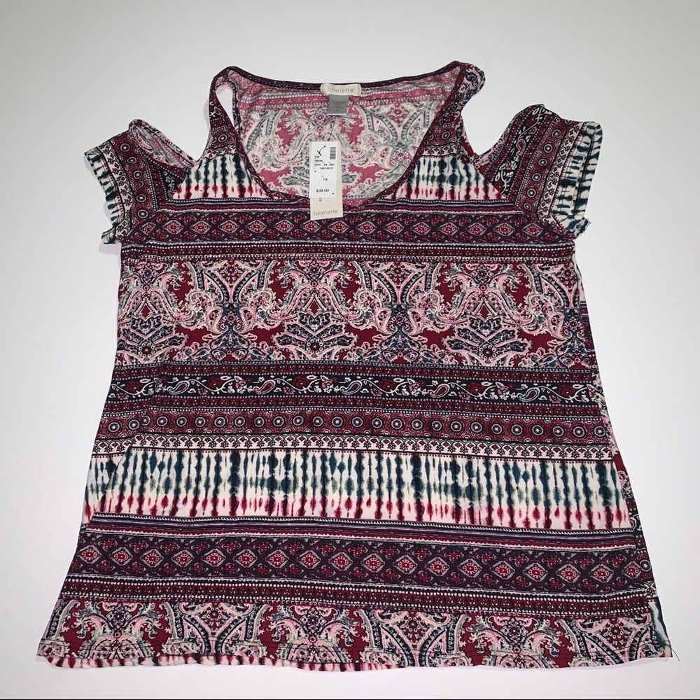 Loralette Women’s Cold Shoulder Top size 1X